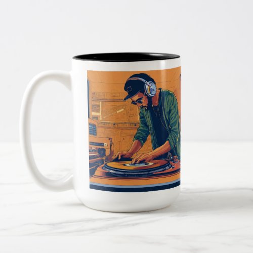 Imagine un DJ  Two_Tone coffee Mug