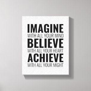 Imagine With All Your Mind Motivational Wall Art