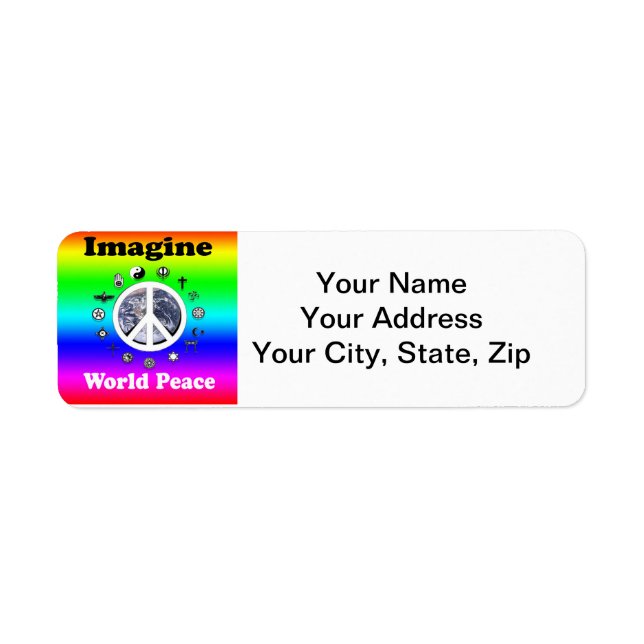 Imagine World Peace Label (Front)