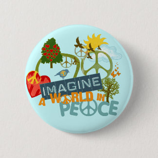 Imagine World Peace Pinback Button