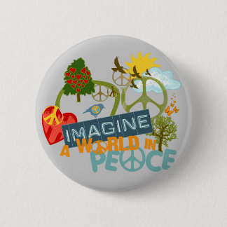 Imagine World Peace Pinback Button