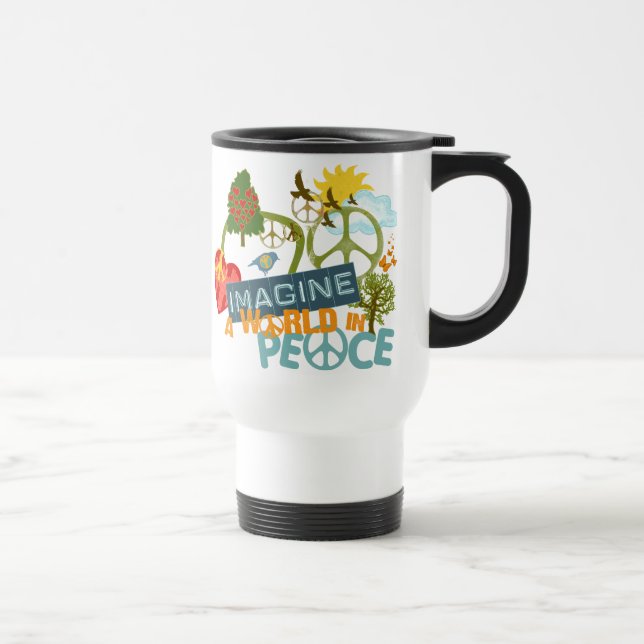 Imagine World Peace Travel Mug (Right)