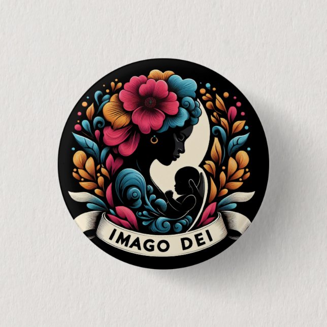 Imago Dei, Image of God, Button (Front)