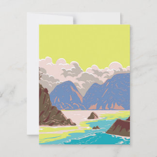 Imagoura Beach in Sanin Kaigan National Park WPA Postcard