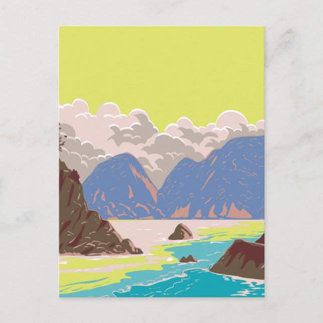 Imagoura Beach in Sanin Kaigan National Park WPA Postcard (Front)