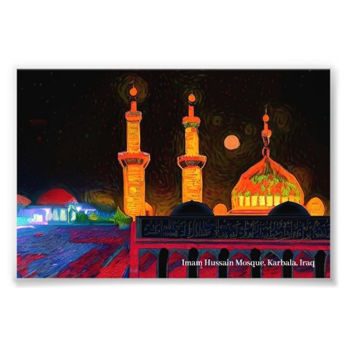 Imam Hussain Mosque Karbala Iraq on a Poster