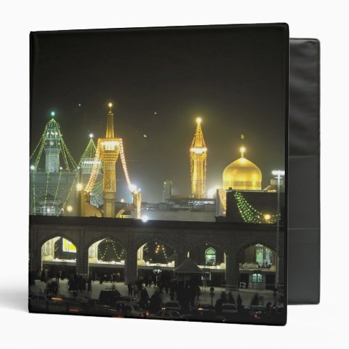 Imam Reza Shrine Complex at night Mashhad Binder