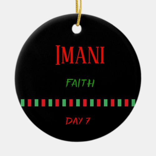 Imani _ Kwanzaa Day 7  Ornament