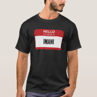 Imani Name Tag, Hello My Name Is Imani