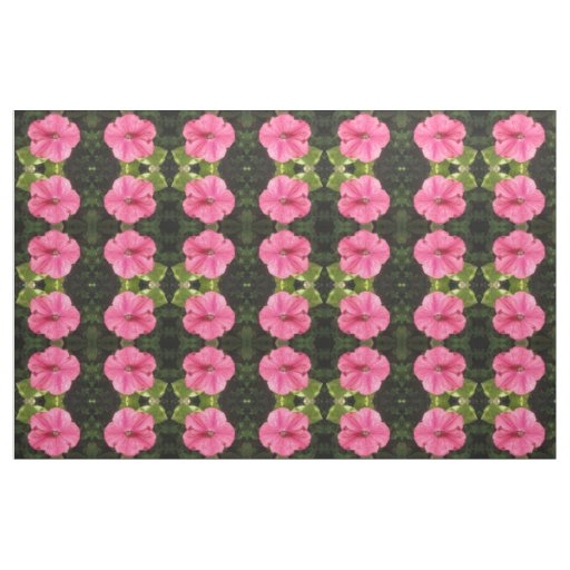 Imapotiens Dark Pink Floral Patterned Fabric