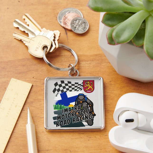 Imatra Motorcycle Road Racing in Finland Keychain (Desk)