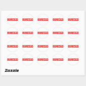 Imbecile Stamp Classic Round Sticker (Sheet)