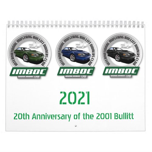 IMBOC 2021 01 Bullitt 20th Anniversary Calendar