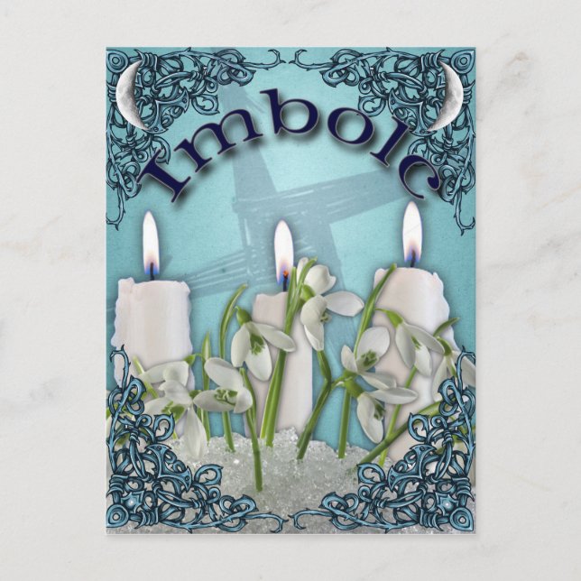 Imbolc Candlemas Pagan Fantasy Art Postcard (Front)