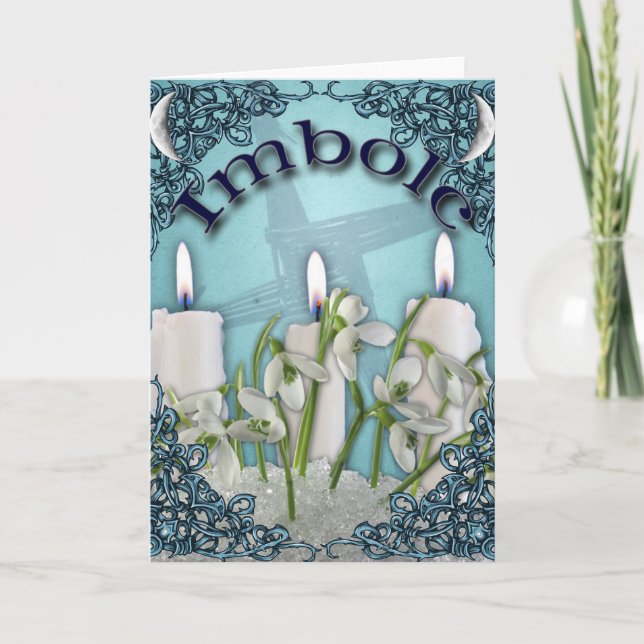 Imbolc Candlemas Pagan Greeting Card (Front)