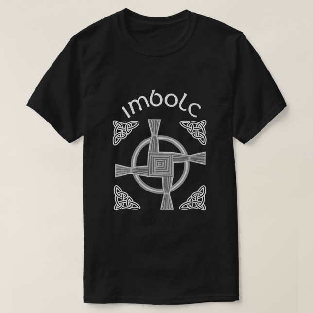 Imbolc Celtic St Brigids Cross Irish Gaelic Christ T-Shirt (Design Front)