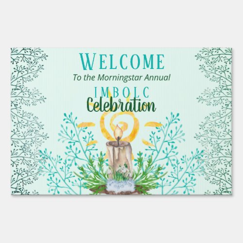 Imbolc Holiday Wicca Celebration Welcome Sign