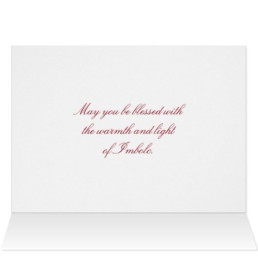 Imbolc Imbolg Candle and Snowdrops Brid Brighid (Inside Horizontal (Top))