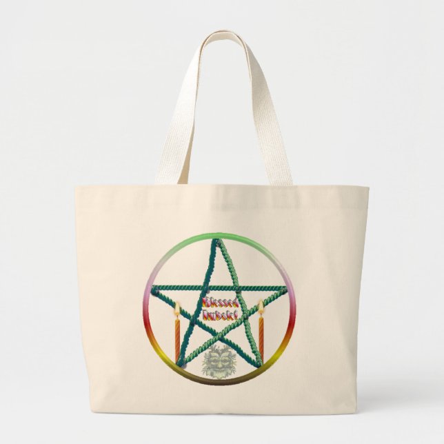 Imbolc Pentacle Large Tote Bag (Front)