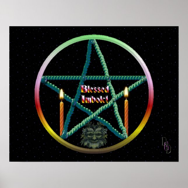Imbolc Pentacle Poster (Front)