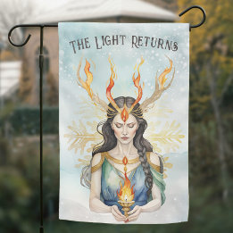 Imbolc Snowflake Wiccan Goddess Holiday Garden Flag