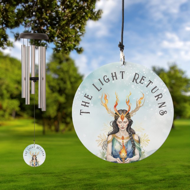 Imbolc Snowflake Wiccan Goddess Holiday Wind Chime (Outdoor)