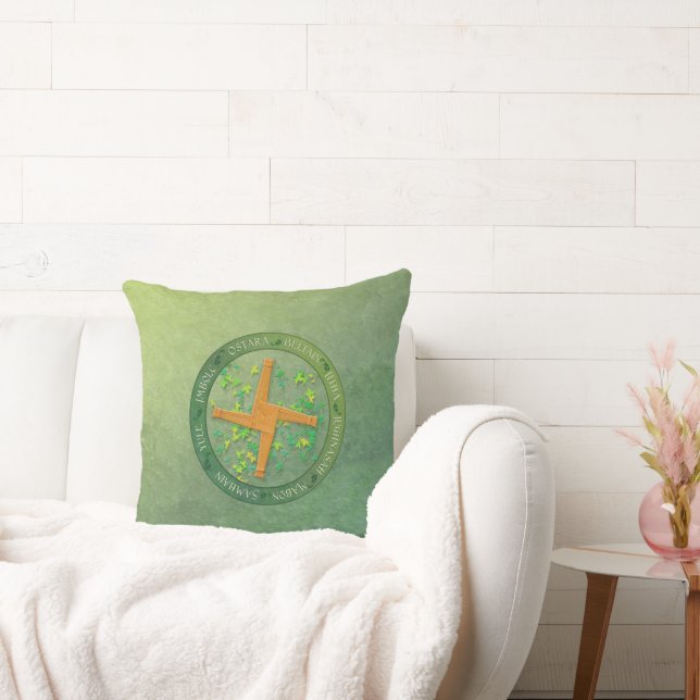 Imbolc Wheel of the Year Throw Pillow (Couch)
