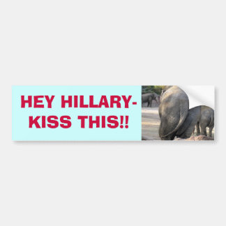 IMG_1863, HEY HILLARY    KISS THIS!! BUMPER STICKER