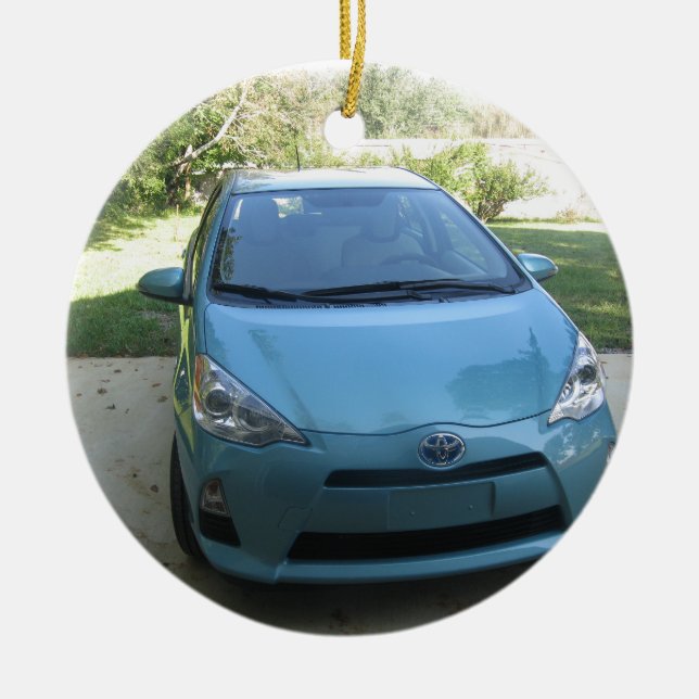 IMG_2140.JPG Prius Toyota car Ceramic Ornament (Front)