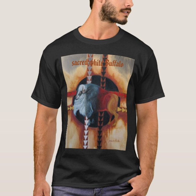 IMG_2593white buffalo, sacred white Buffalo T-Shirt (Front)
