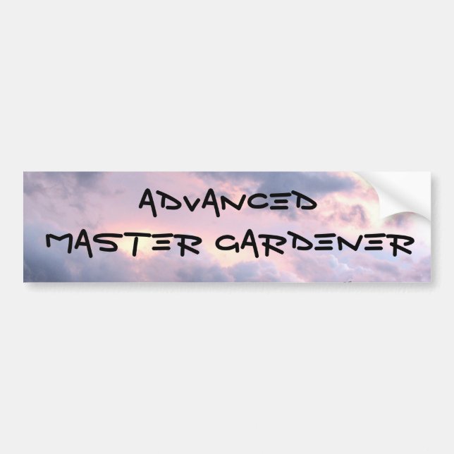 IMG_7406, ADVANCED, MASTER GARDENER BUMPER STICKER (Front)