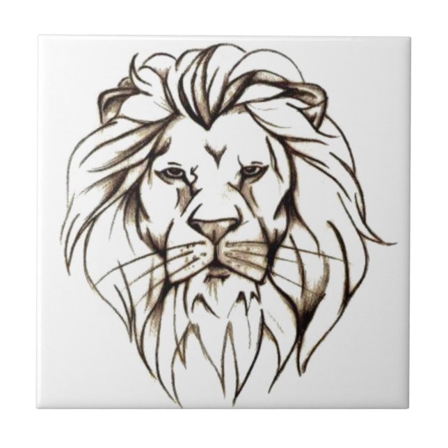 IMG_7779.PNG brave lion design Tile (Front)