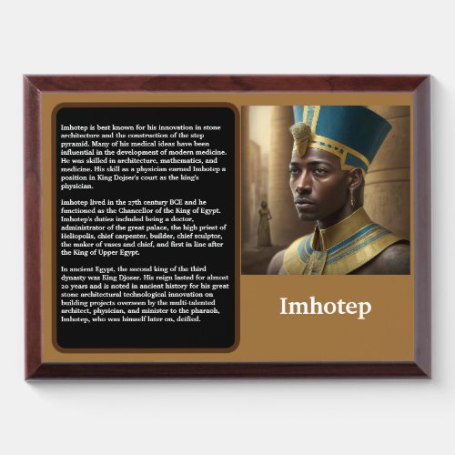 Imhotep Award Plaque