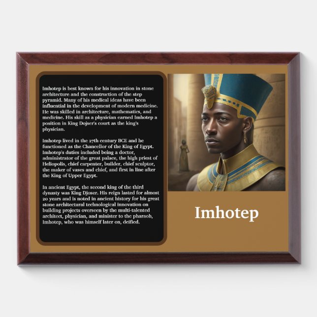 Imhotep Award Plaque (Horizontal)