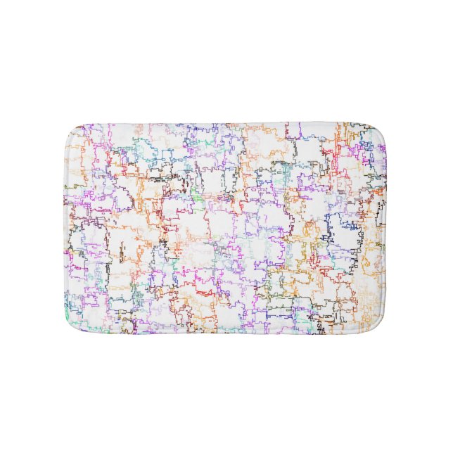 Imitating Hand Drawing Lines Bathroom Mat (Front)