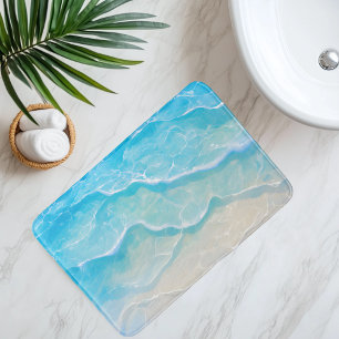 Imitation Beach Sand Under Clear Water Anime Style Bath Mat