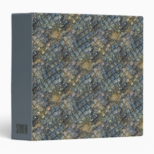 Imitation crocodile skin. Animal print. 3 Ring Binder