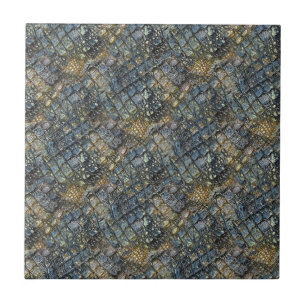 Imitation crocodile skin. Animal print. Ceramic Tile