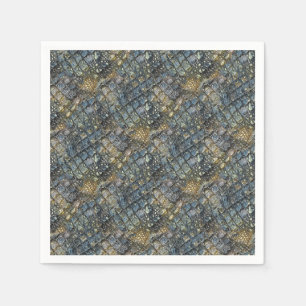 Imitation crocodile skin. Animal print. Napkins