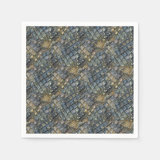 Imitation crocodile skin. Animal print. Napkins (Front)