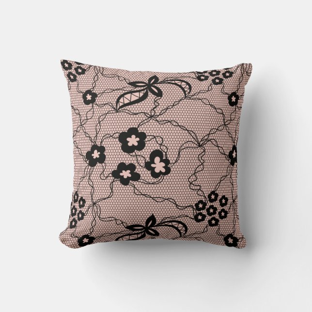 Imitation Lace Throw Pillow (Front)