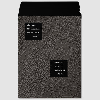 Imitation Textured Leather Corporate Business Mail Envelope Mailers