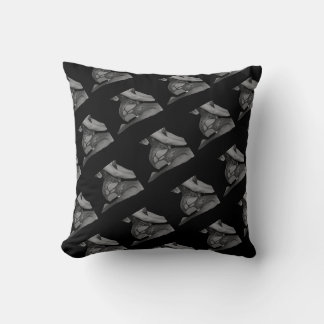IMLA 007 Black Pillow with sitting woman.