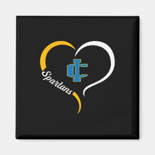 Imlay City Spartans Logo Half Heart Slogan Hs Magnet