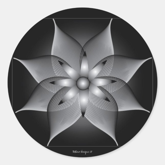 IMLeno flower Classic Round Sticker (Front)