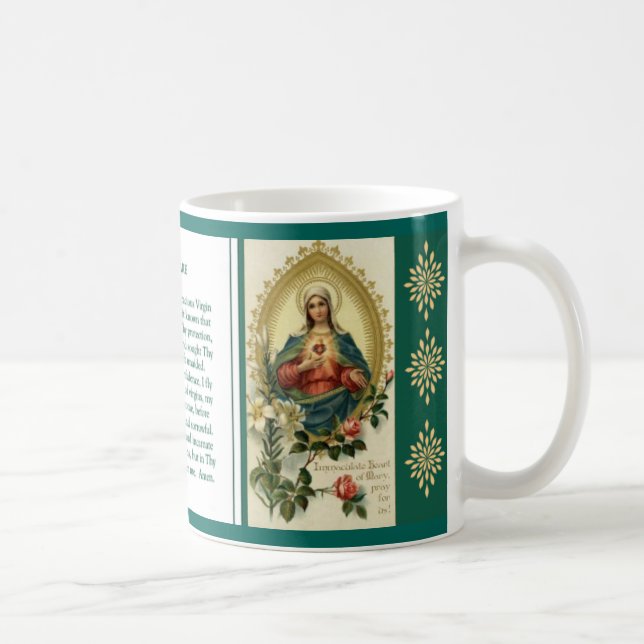 Immaculate and Sorrowful Heart Virgin Mary Prayer Coffee Mug (Right)
