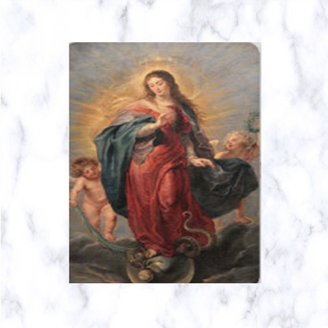 Immaculate Conception and Serpent Prayer Card (Creator Uploaded)