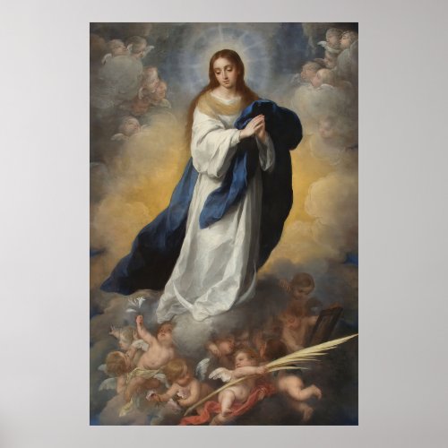 Immaculate Conception Assumption Virgin Murillo  Poster