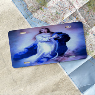Immaculate Conception Blue License Plate