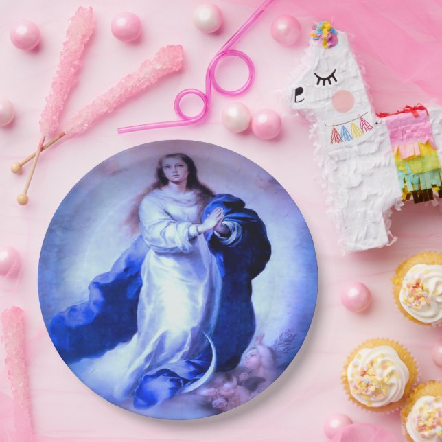 Immaculate Conception Blue Paper Plates (Party)